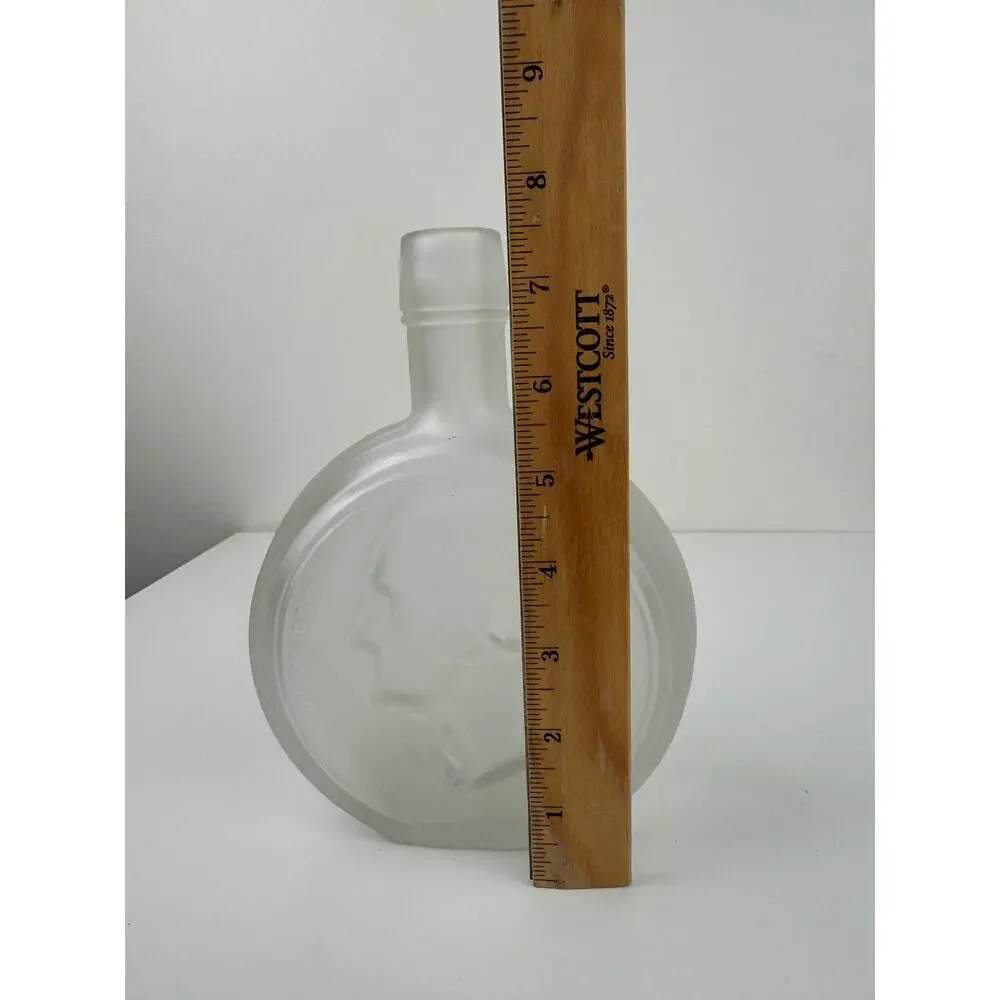 VINTAGE Wheaton George Washington Frosted Glass President Decanter Bottle